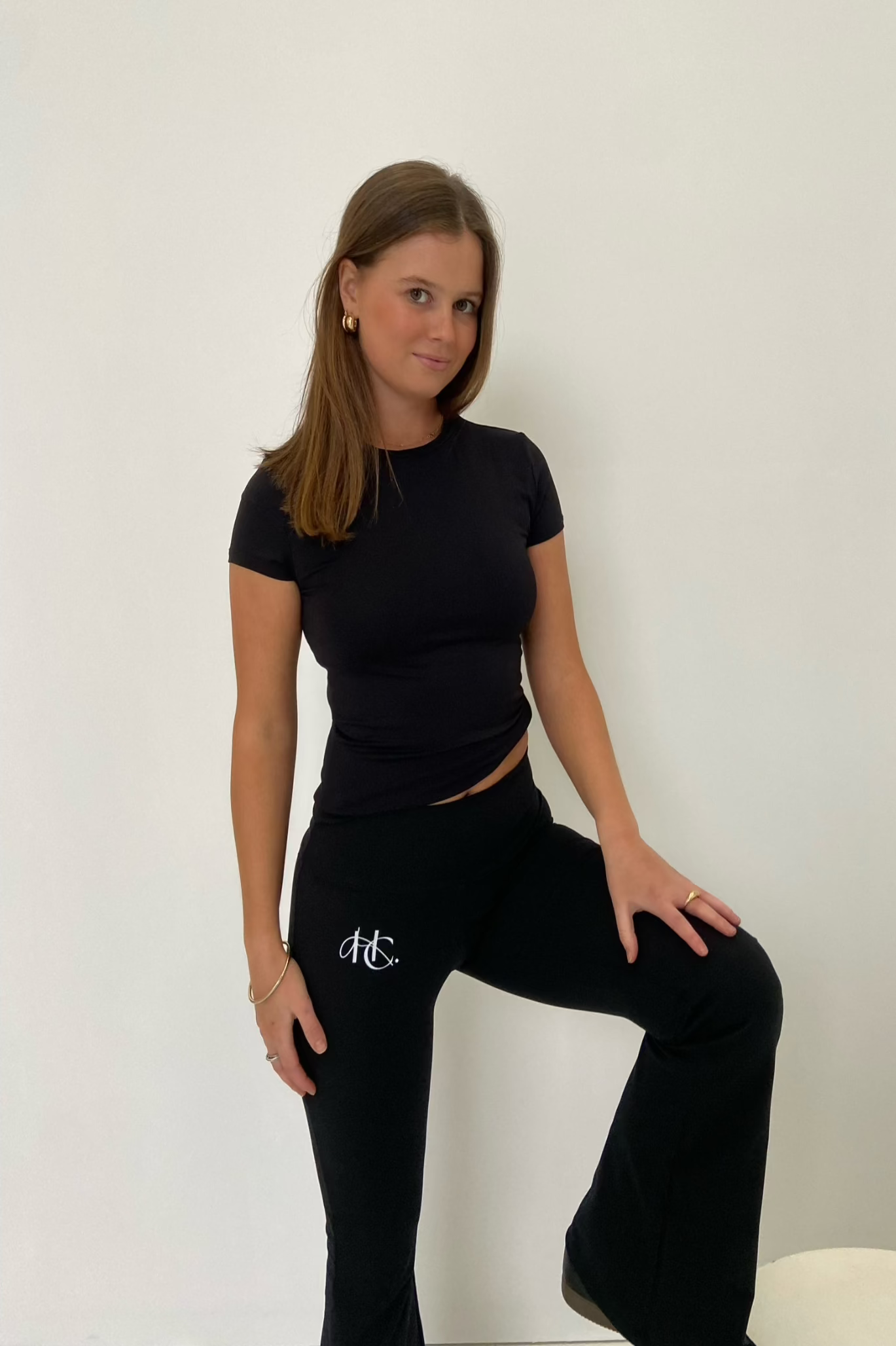 Black Active Flare Pant